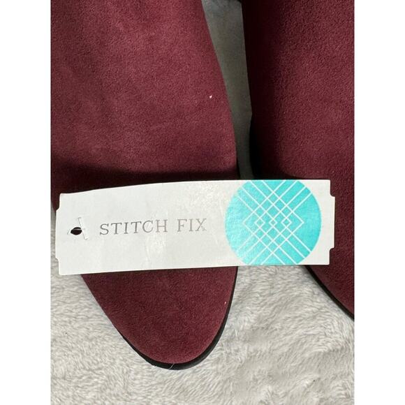 NWOB Mia Women's Rhys Suede Ankle Bootie Burgundy Size 6M - Picture 3 of 9